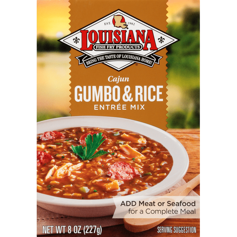 Louisiana Fish Fry Products Entree Mix, Gumbo & Rice, Cajun (8 oz) from