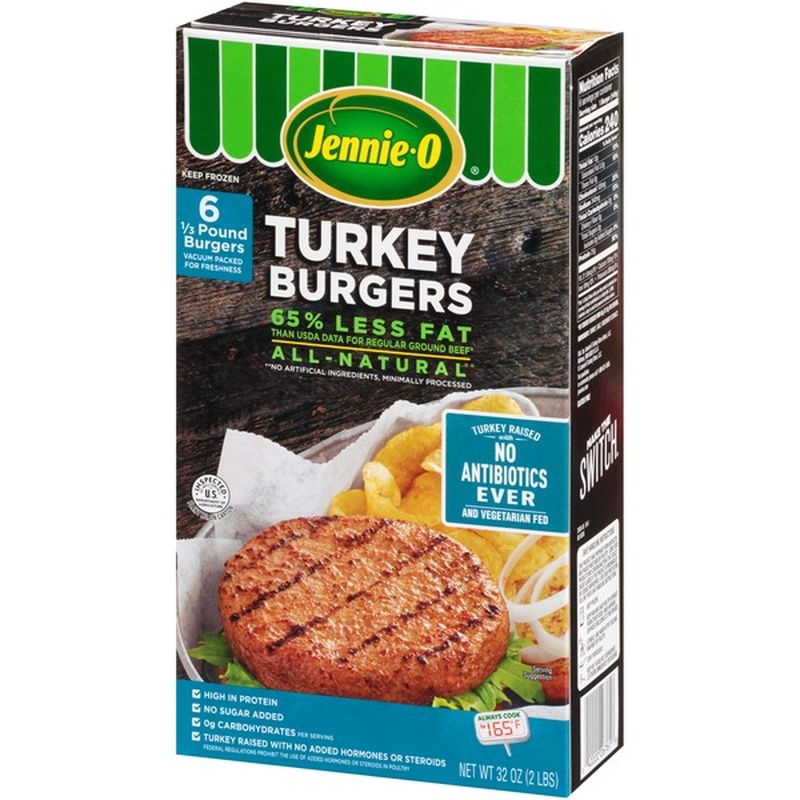 JennieO 1/3 lb. Turkey Burgers (0.33 lb) Instacart