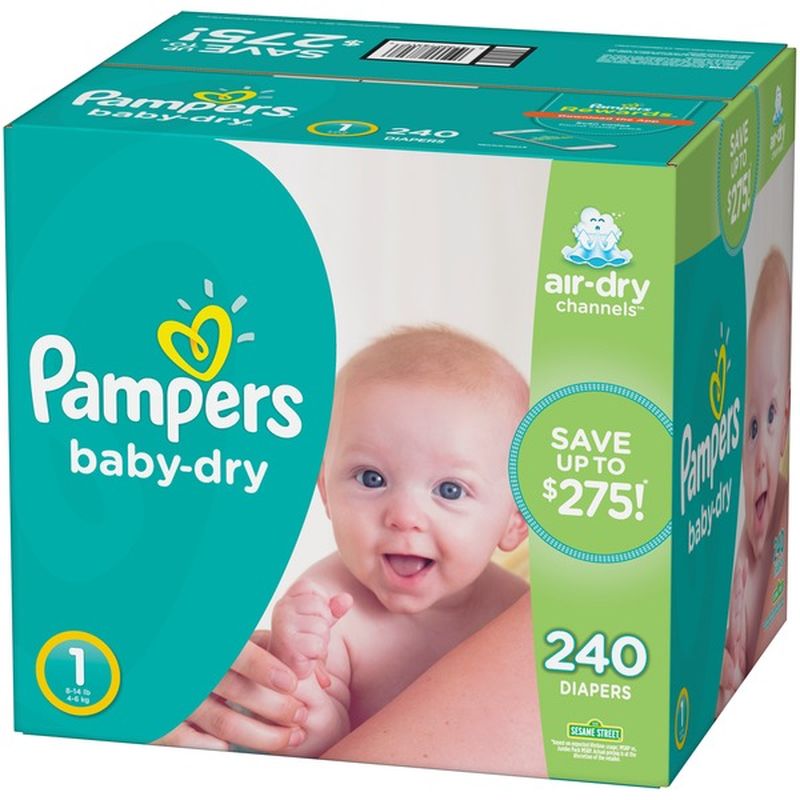 240 pampers size 1