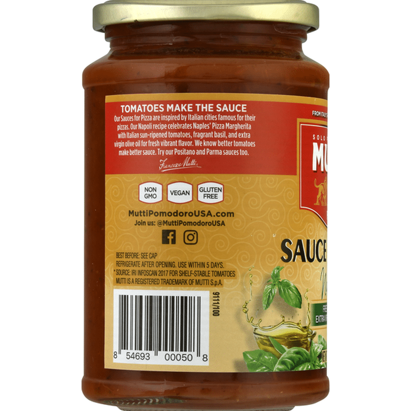 Mutti Sauce for Pizza Napoli (Fresh Basil & Extra Virgin Olive Oil