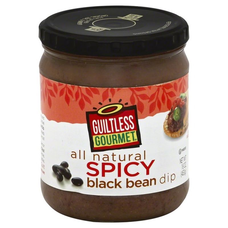 Guiltless Gourmet Black Bean Dip, Spicy, All Natural, Jar (16 oz