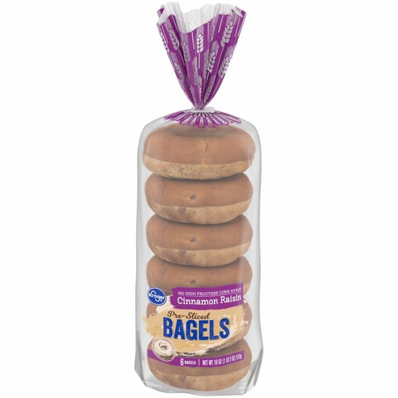 Kroger Cinnamon Raisin PreSliced Bagels (6 ct) Instacart