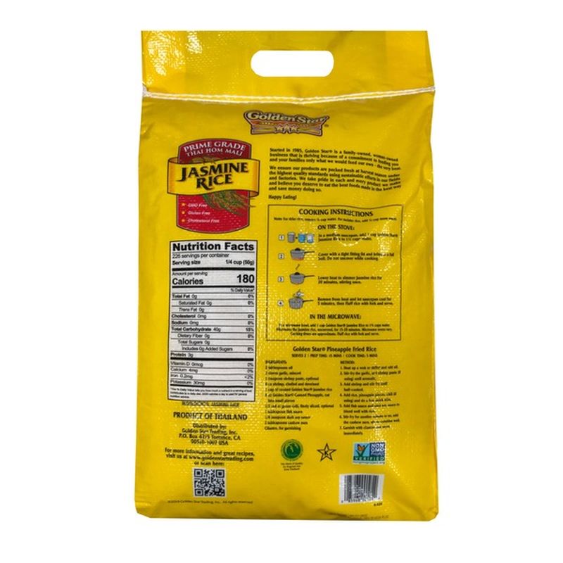 Golden Star Jasmine Rice Prime Grade 25 Lb Instacart