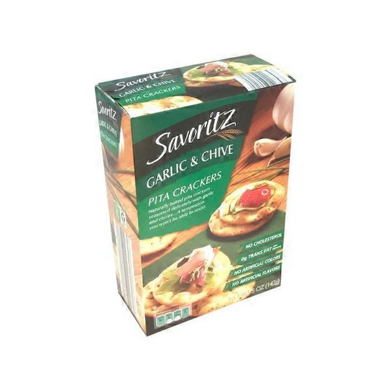 Savoritz Garlic Chive Pita Cracker (5 oz) Instacart