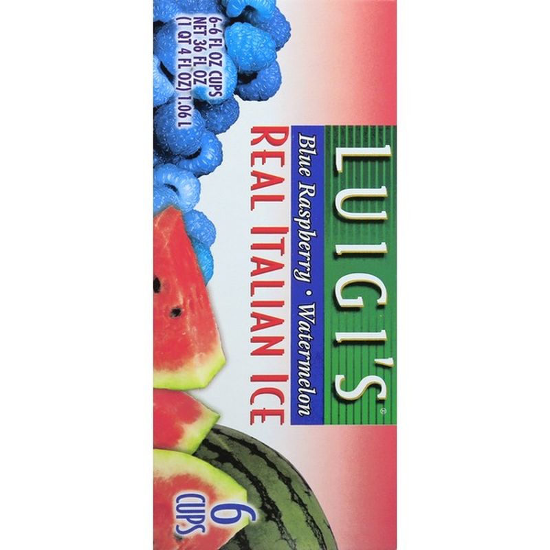 Luigis Italian Ice Real Blue Raspberrywatermelon 6 Oz Instacart 3247