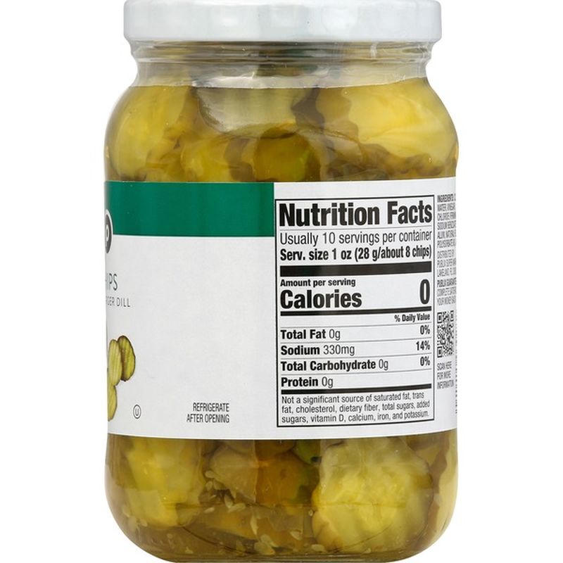 Publix Pickles, Hamburger Dill, Chips