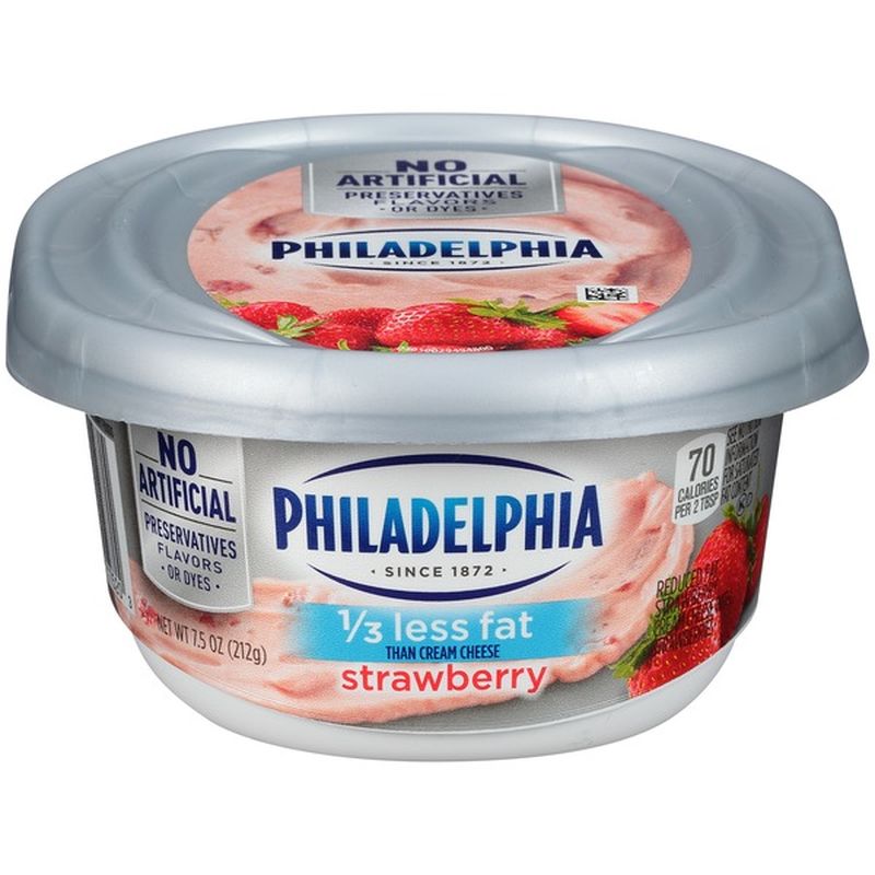 Philadelphia Strawberry Reduced Fat Cream Cheese Spread (8 Oz) - Instacart