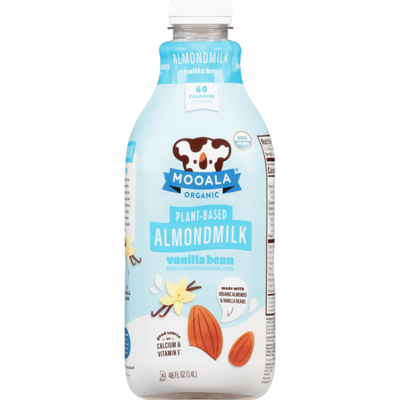 Mooala Organic Almondmilk, Plant-Based, Vanilla Bean (48 Oz) - Instacart