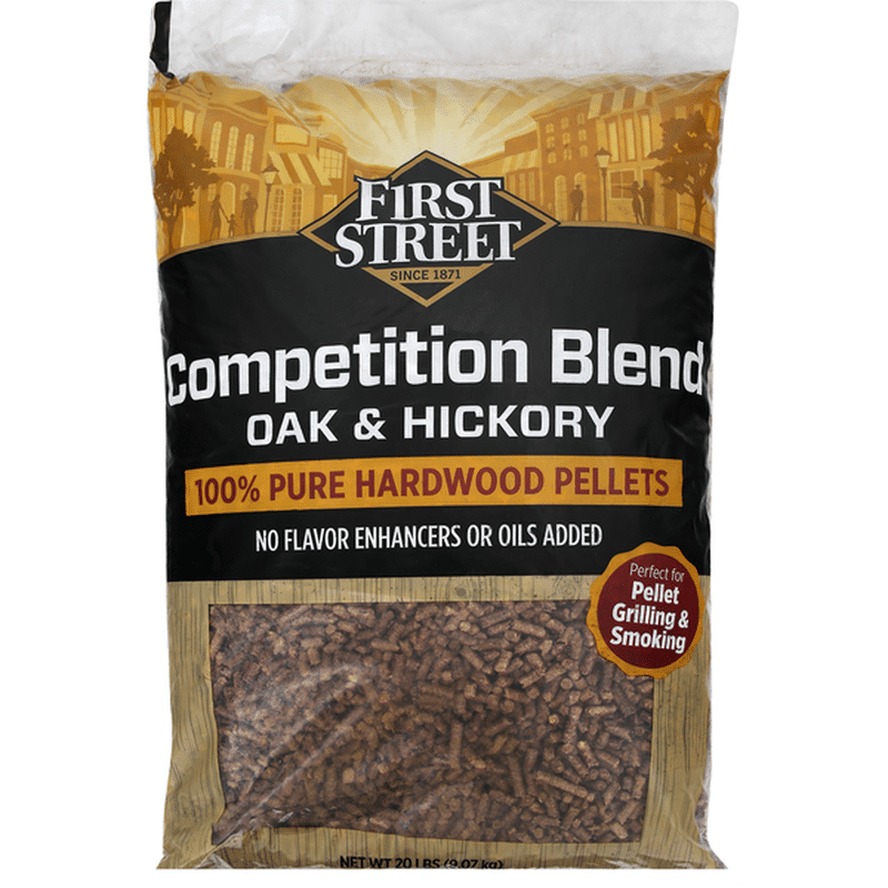 First Street Hardwood Pellets, Competition Blend, Oak & Hickory (20 lb