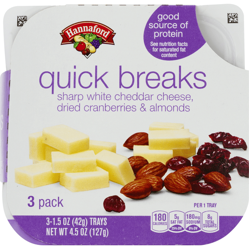 Hannaford Quick Breaks Sharp White Cheddar (3 each) Instacart