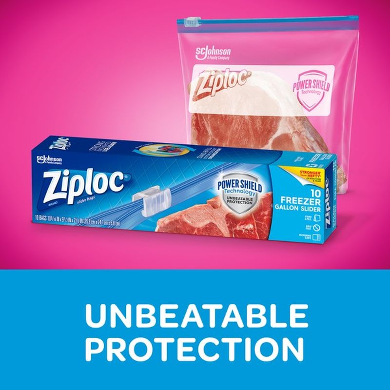 Ziploc Slider Stand & Fill Freezer Bags (1 gal) Instacart