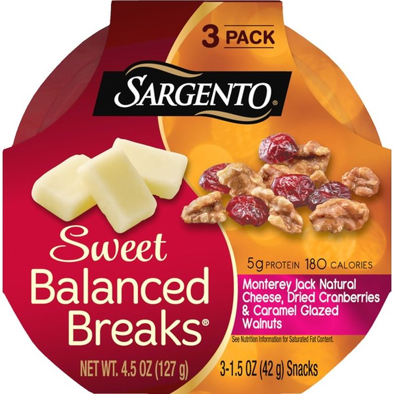 Sargento® Sweet Balanced Breaks® Monterey Jack Natural Cheese, Dried ...