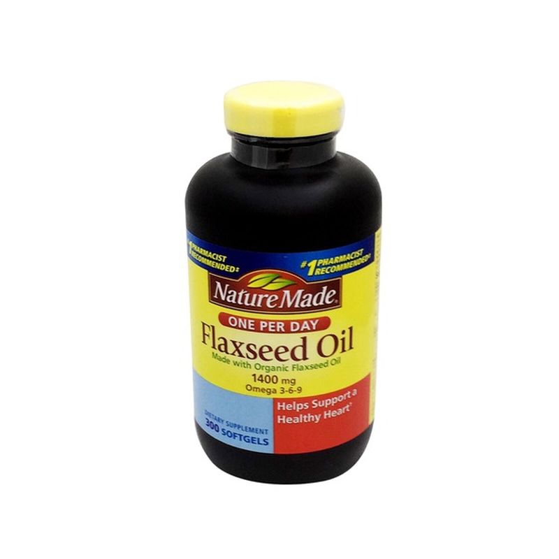 Nature Made Flaxseed Oil 1400 mg Softgels (300 ct) Instacart