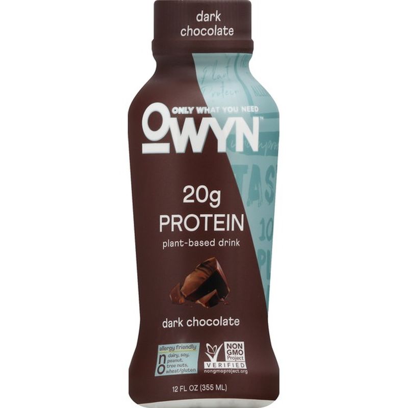 Owyn Protein Drink, PlantBased, Dark Chocolate (12 oz