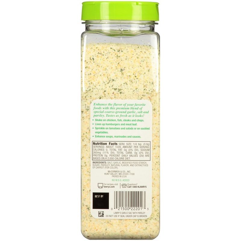 Lawry's® Coarse Ground Garlic Salt With Parsley (33 oz) from Costco