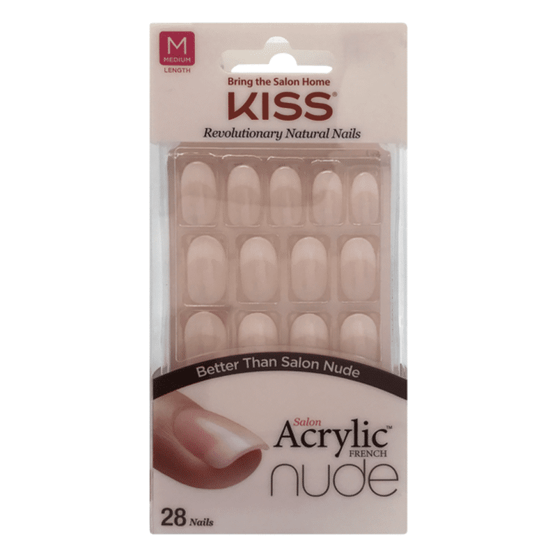 Kiss Salon Acrylic French Medium Length Nails (0.07 oz) - Instacart