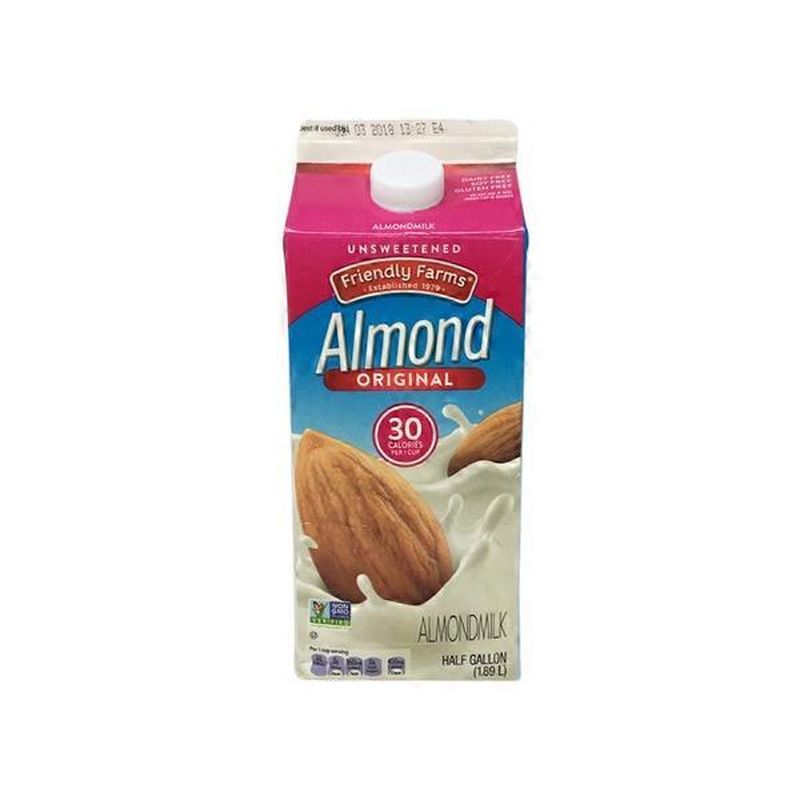 Friendly Farms Original Unsweetened Almond Milk 64 Fl Oz Instacart