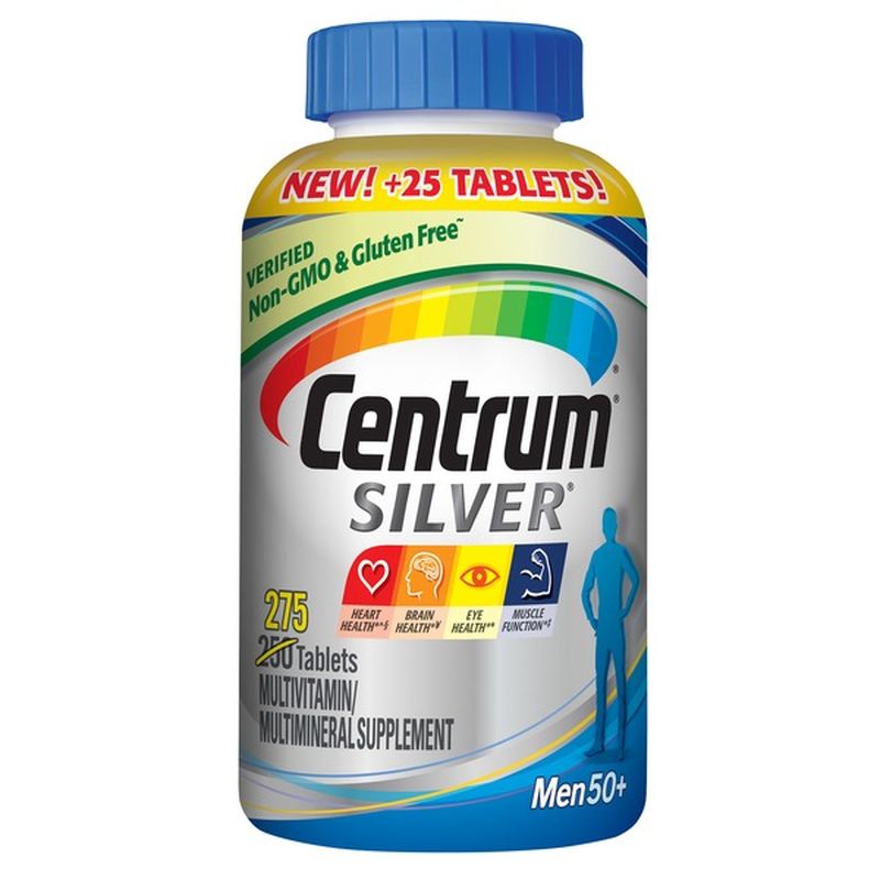 Centrum Silver Men 50 Multivitamin/multimineral Supplement Tablets (275 ...