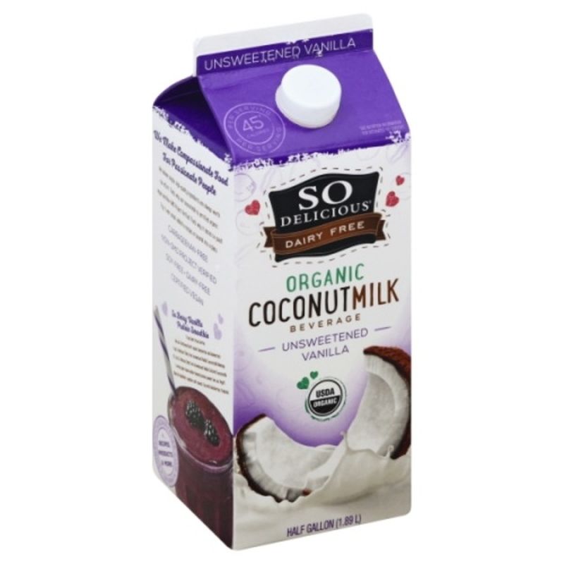 So Delicious Dairy Free UHT Unsweetened Vanilla Coconut Milk, Half ...