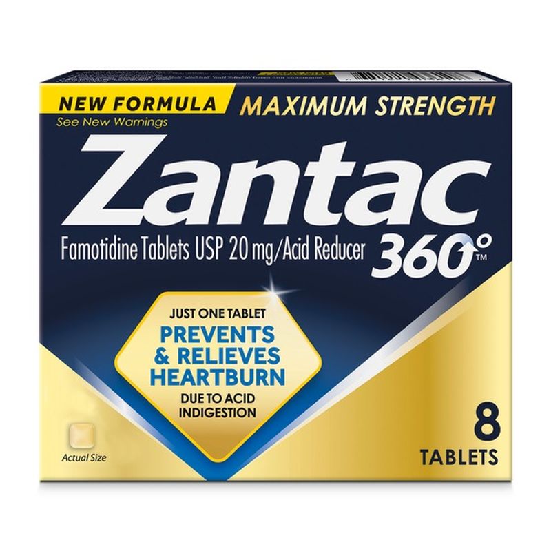 Zantac 360 Acid Reducer, Maximum Strength, Tablets (8 each) Instacart
