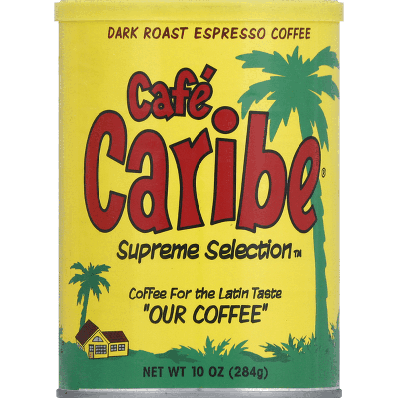 Cafe Caribe Coffee, Dark Roast Espresso Coffee. (10 oz