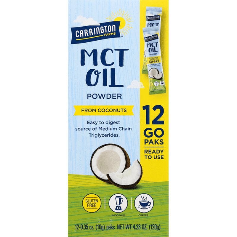 Carrington Farms MCT Oil Powder, 12 Go Paks (12 each) Instacart