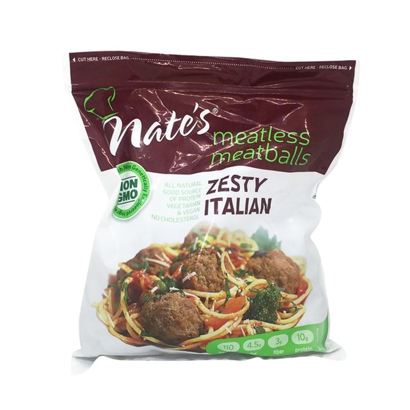 Nates Meatballs, Meatless, Zesty Italian, Bag (10.5 oz) Instacart