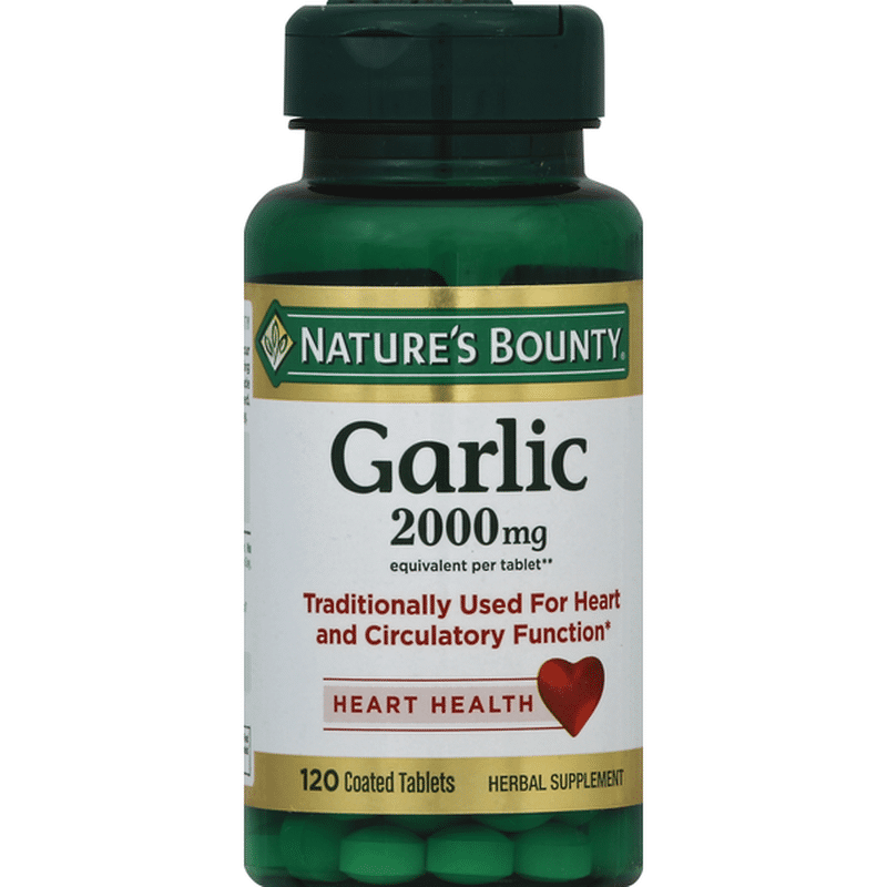 Nature's Bounty Garlic, 2000 mg, Coated Tablets (120 each) Instacart