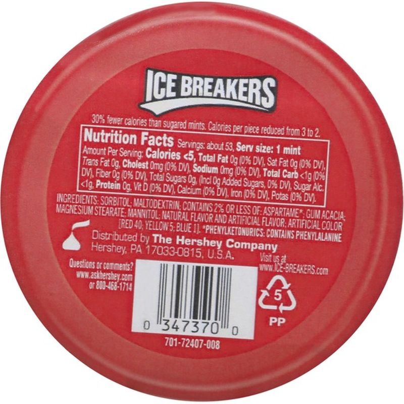 Ice Breakers Mints, Sugar Free, Candy Cane (1.5 oz) Instacart