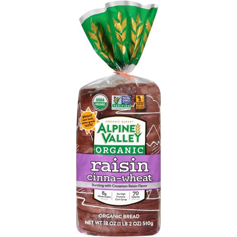 Alpine Valley Organic Raisin CinnaWheat Bread (18 oz) Instacart