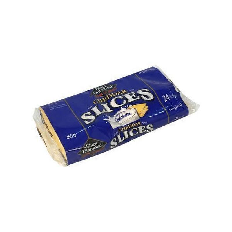 Black Diamond Cheddar Cheese Slices (450 g) Instacart
