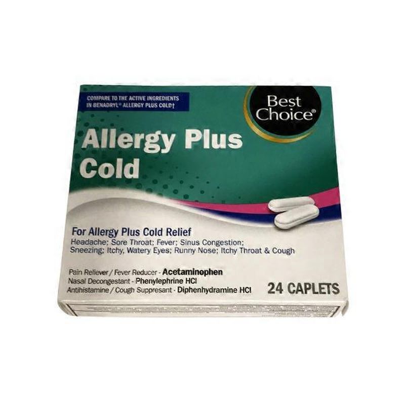 Best Choice Allergy Plus Cold Remedy Caplets (24 ct) Instacart