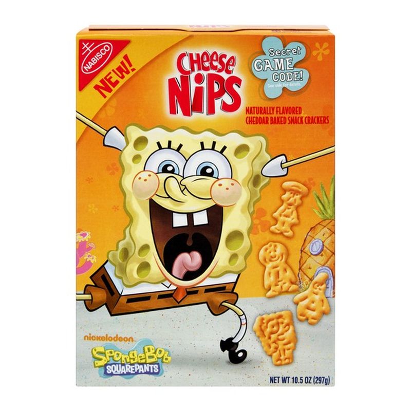 Cheese Nips Baked Snack Crackers, Nickelodeon SpongeBob SquarePants (10