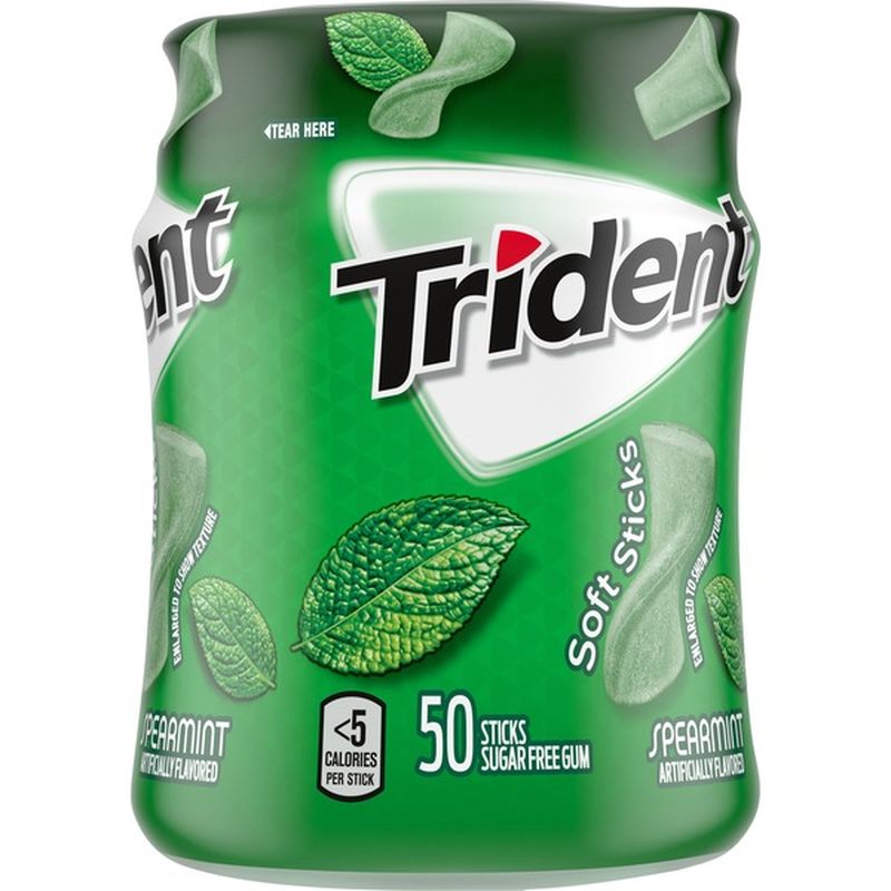 Trident Unwrapped Sugar Free Gum, Spearmint Flavor (50 ct) from Safeway ...