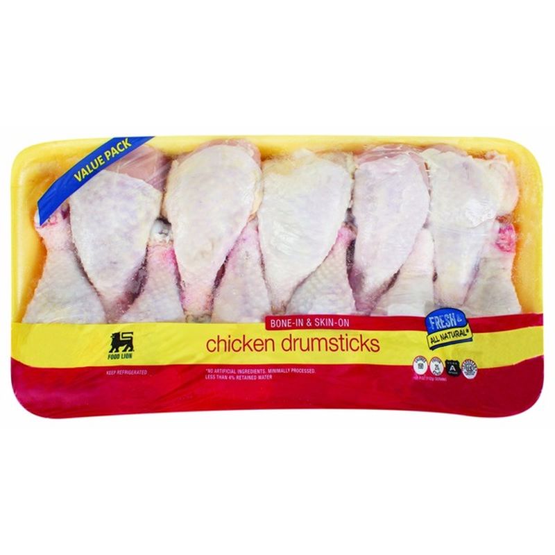 Food Lion BoneIn SkinOn Chicken Drumsticks Value Pack (per lb) Instacart