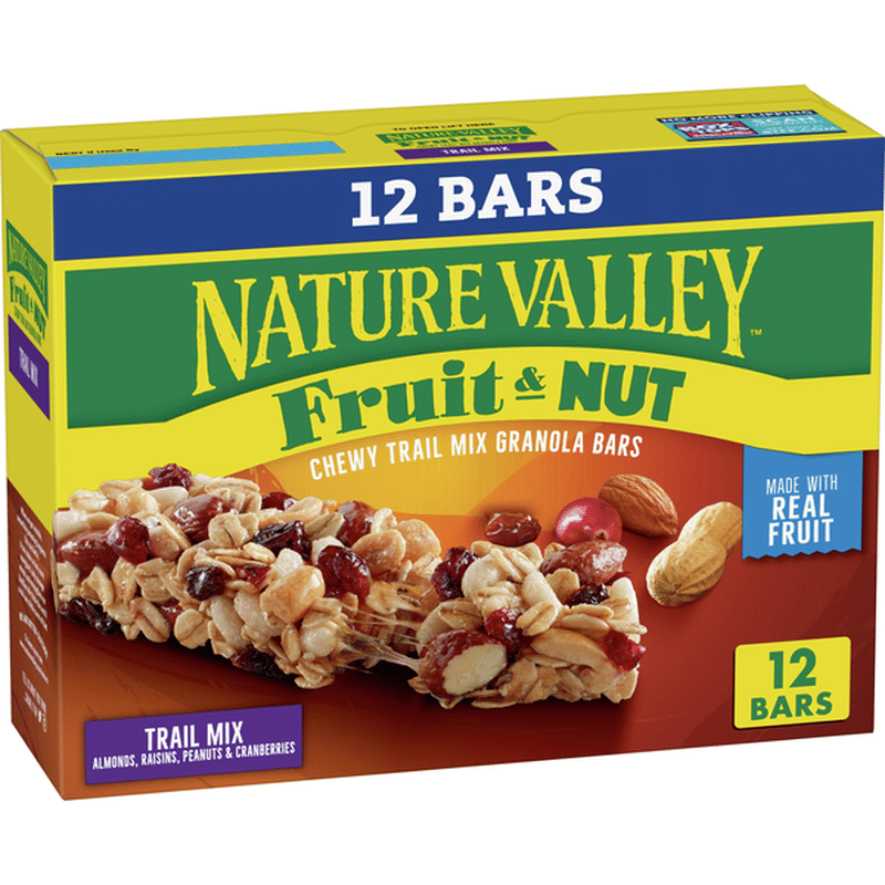 Nature Valley Fruit & Nut Granola Bars, Chewy Trail Mix, 12 Count (14.4