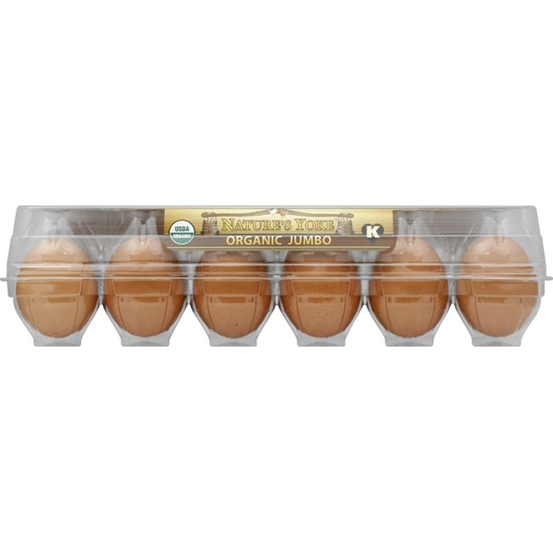 Nature's Yoke Natural Eggs, Organic, Brown, Jumbo (12 ct ...
