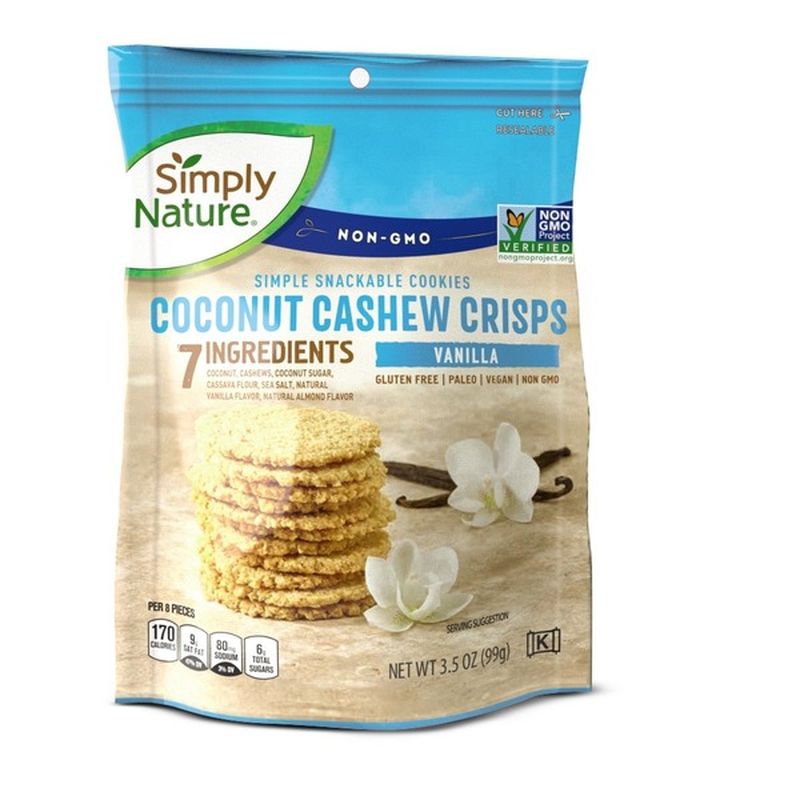 Simply Nature Vanilla Coconut Cashew Crisps (3.5 oz) Instacart