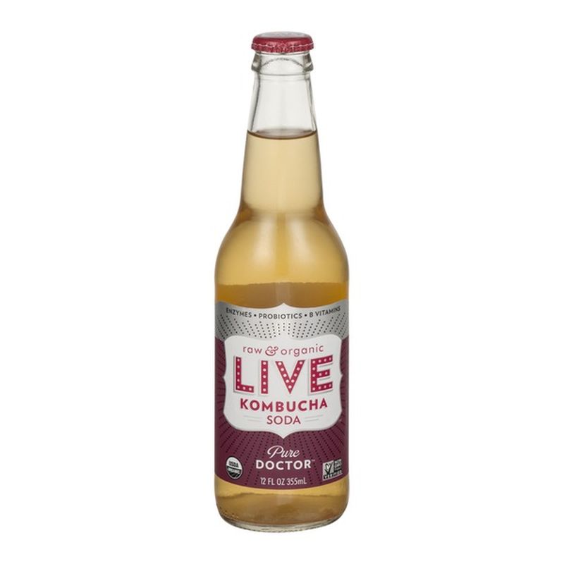 LIVE Kombucha Soda Pure Doctor (12 fl oz) Instacart