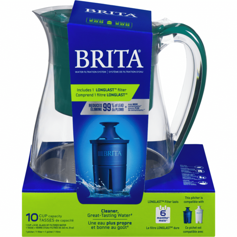 Brita Monterey Green Water Filter Pitcher With Longlast Filter (each