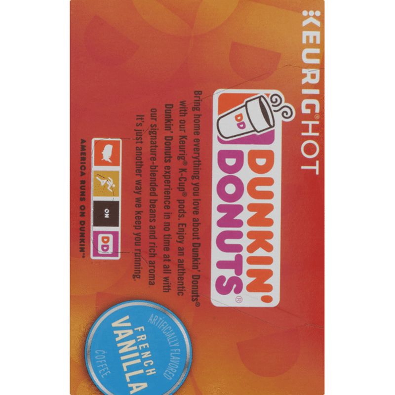 Dunkin Donuts K Cup Pods French Vanilla 3 7 Oz Instacart