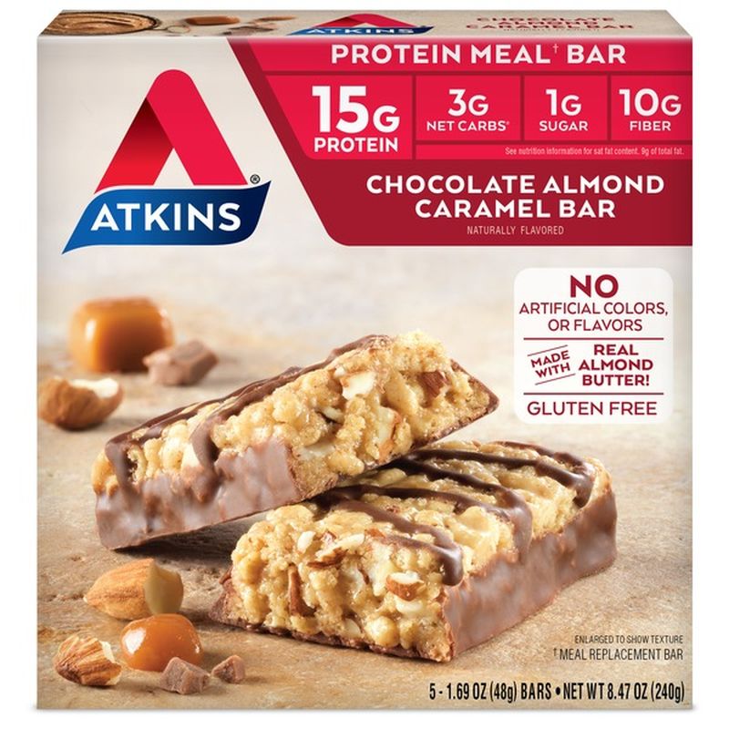 Atkins Chocolate Almond Caramel Meal Replacement Bars (5 each) Instacart