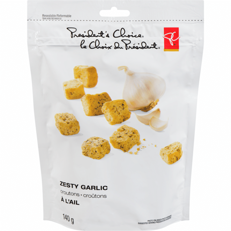 Loblaws President Choice Zesty Garlic Croutons (140 g) Instacart