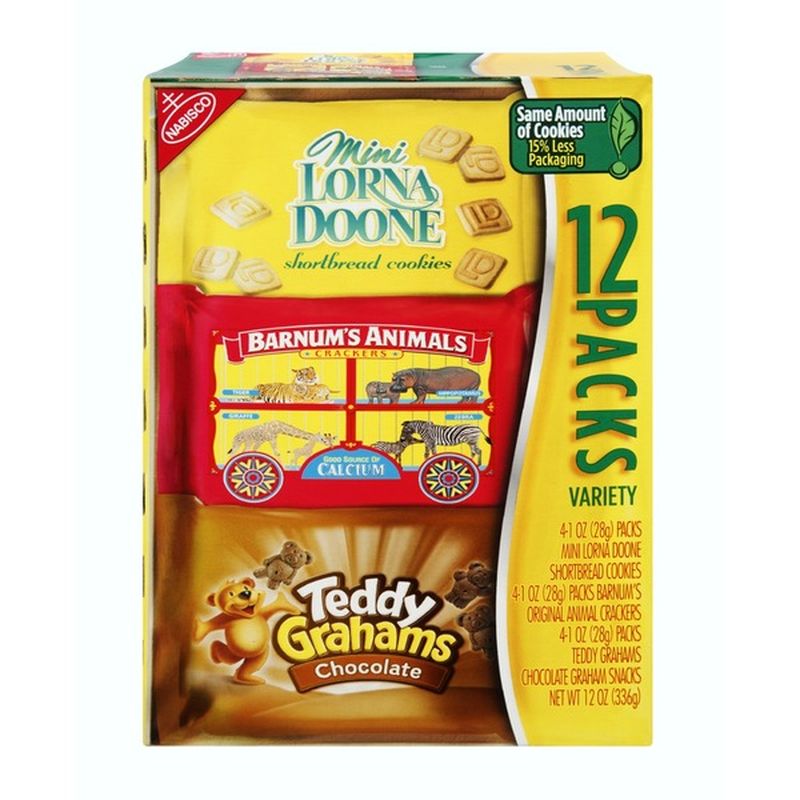 Nabisco Mini Lorna Doone Shortbread Cookies Barnum S Animals Crackers Teddy Grahams Chocolate Cookies Variety Packs 12 Ct 1 Oz Instacart