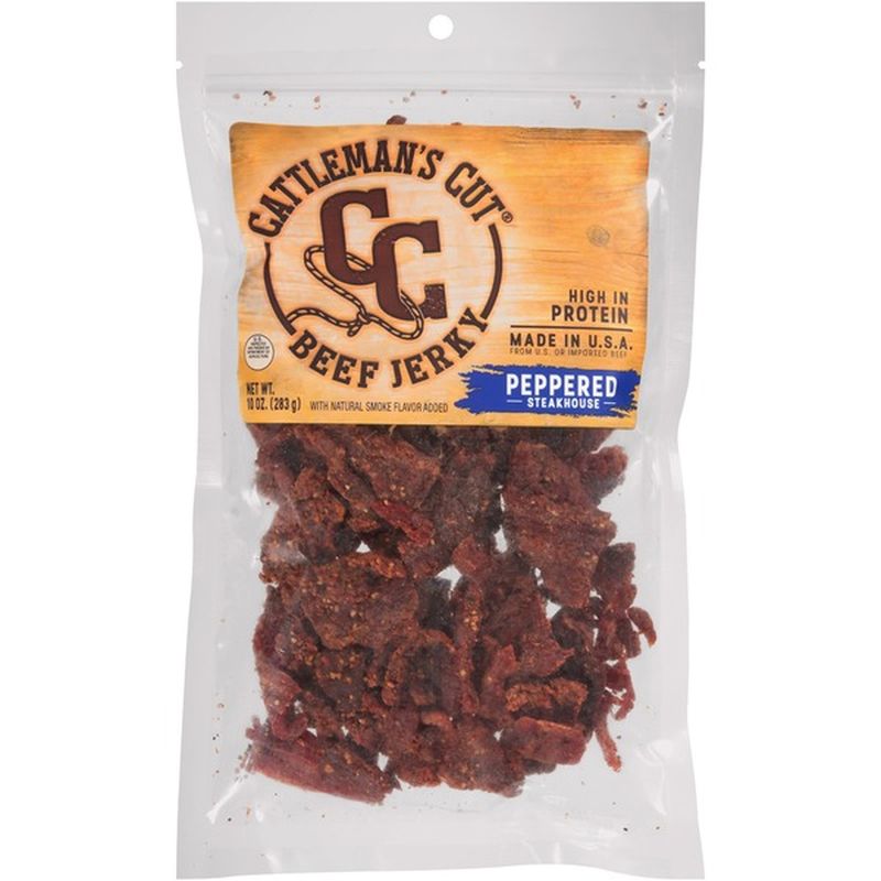 Cattleman's Cut Peppered Steakhouse Beef Jerky (10 oz) Instacart