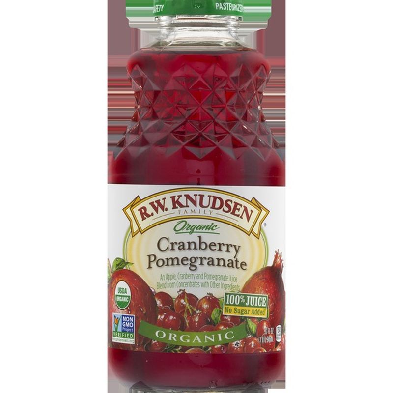RW Knudsen 100 Juice, Organic, Cranberry Pomegranate (32 fl oz