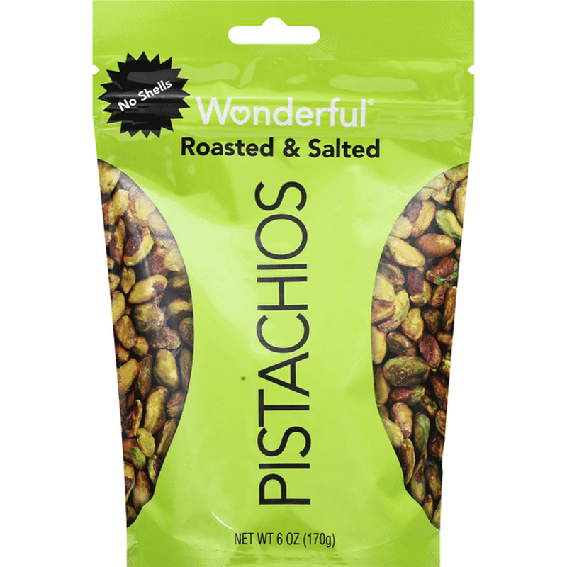 Wonderful Pistachios No Shells, Roasted & Salted (6 oz) - Instacart