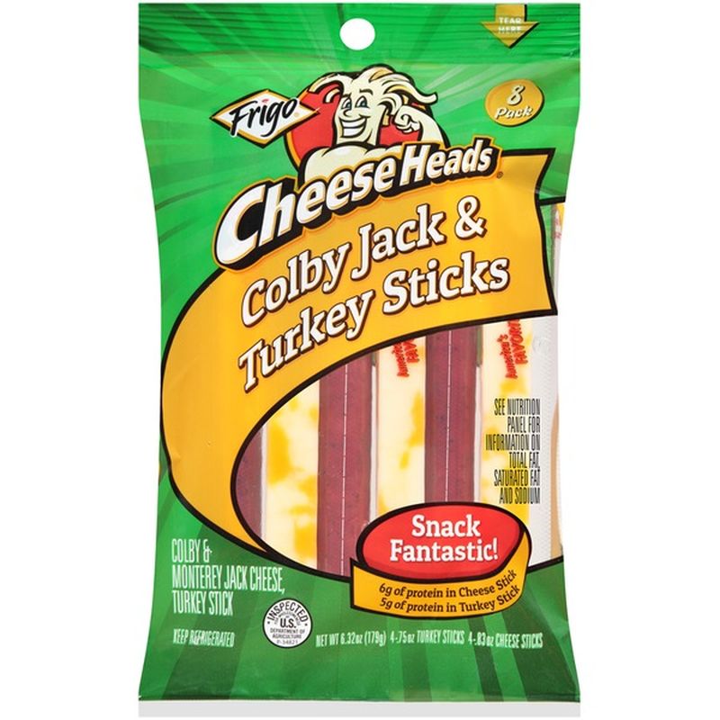 Frigo® Cheese Heads® Colby Jack & Turkey Sticks Combo Pack 8 pc Bag (6.