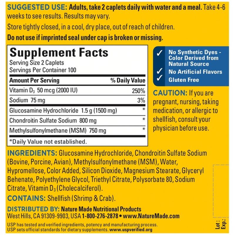 Nature Made TripleFlex® Triple Strength Caplets (200 ct ...