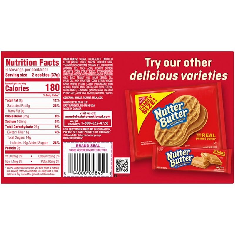 Nutter Butter Peanut Butter Sandwich Cookies (7.9 oz) from ShopRite